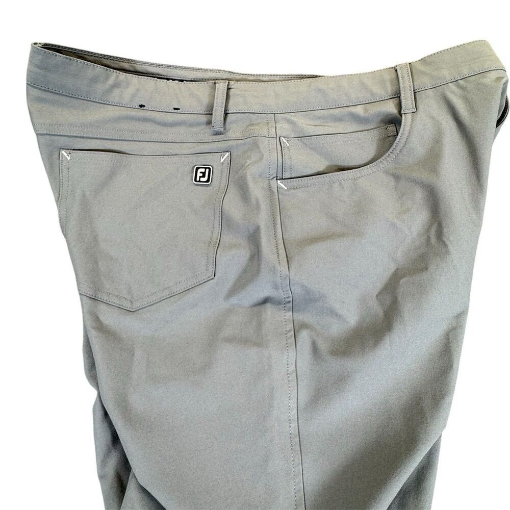 Footjoy FJ Pants Men's 36/30 Gray Golf Chino Performance Stretch Athletic Fit